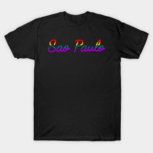 Sao Paulo Gay Pride Parade LGBT Rainbow T-Shirt